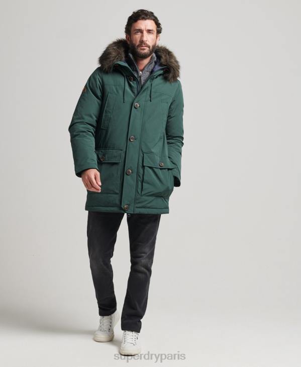 Superdry Hommes parka en duvet rookie D64Z4525 vêtements vert