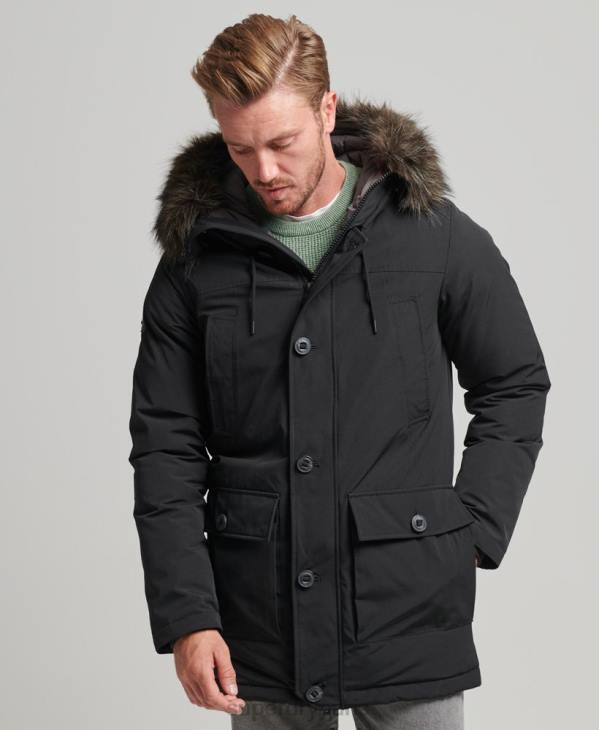 Superdry Hommes parka en duvet rookie D64Z4577 vêtements gris foncé