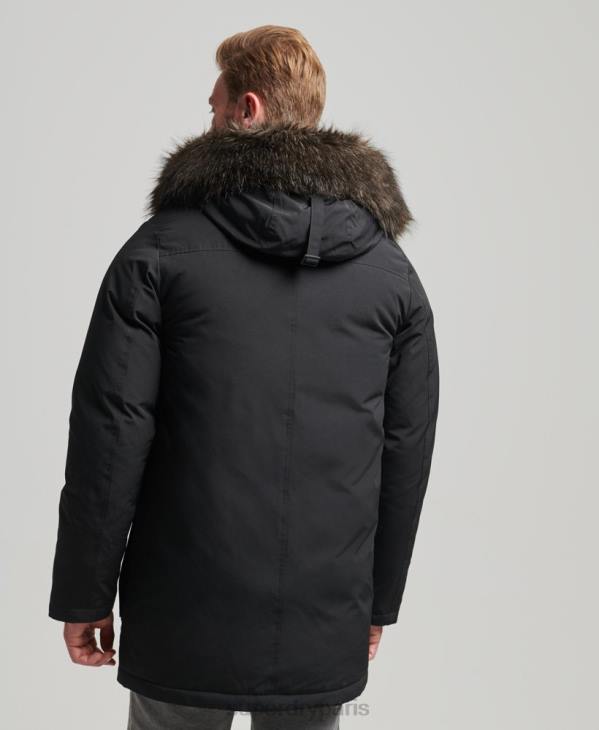 Superdry Hommes parka en duvet rookie D64Z4577 vêtements gris foncé