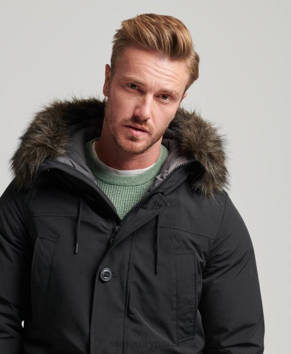 Superdry Hommes parka en duvet rookie D64Z4577 vêtements gris foncé