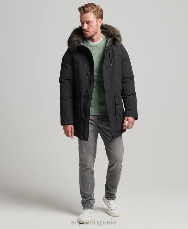 Superdry Hommes parka en duvet rookie D64Z4577 vêtements gris foncé