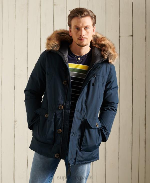 Superdry Hommes parka en duvet rookie D64Z4727 vêtements marine