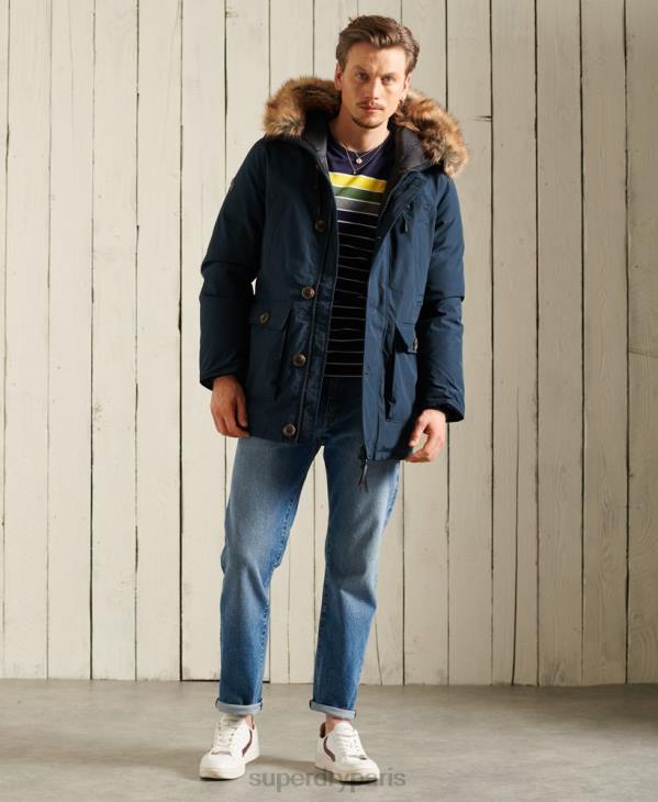 Superdry Hommes parka en duvet rookie D64Z4727 vêtements marine