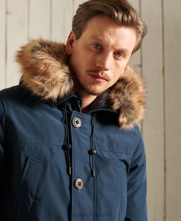 Superdry Hommes parka en duvet rookie D64Z4727 vêtements marine