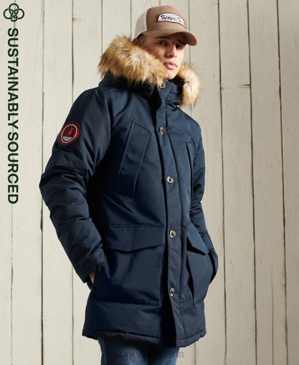 Superdry Hommes parka everest D64Z1027 vêtements marine