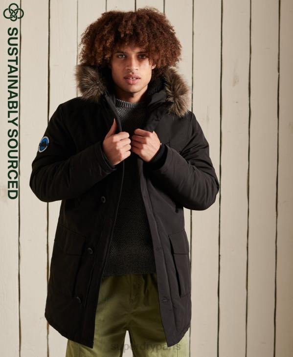 Superdry Hommes parka everest D64Z1040 vêtements gris foncé