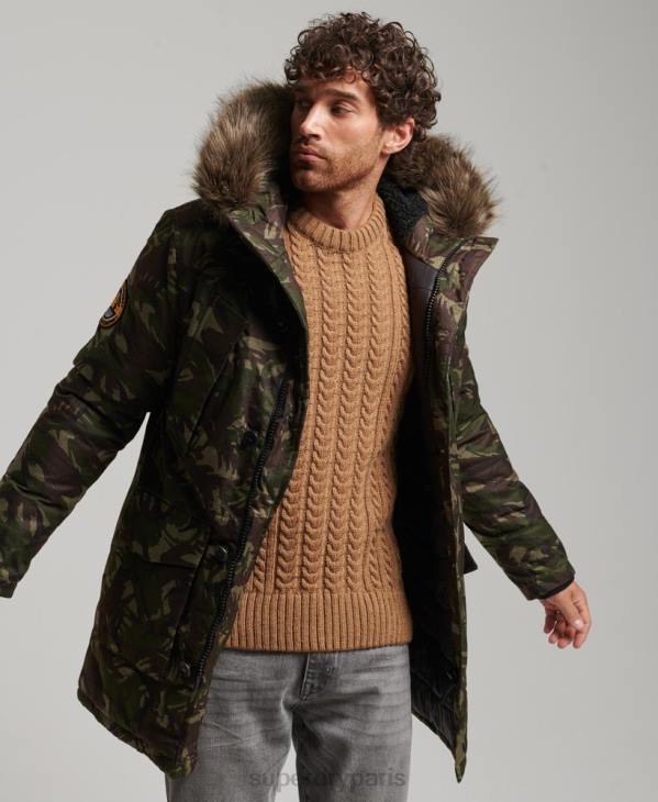 Superdry Hommes parka everest D64Z1080 vêtements kaki