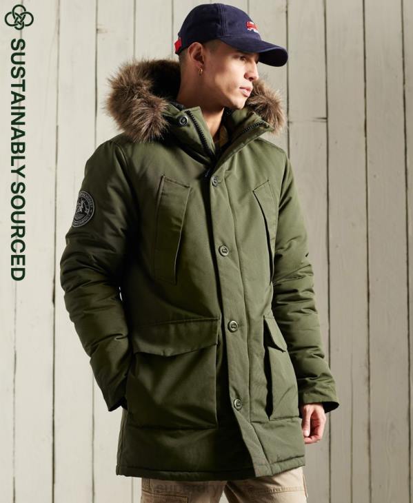 Superdry Hommes parka everest D64Z1081 vêtements kaki