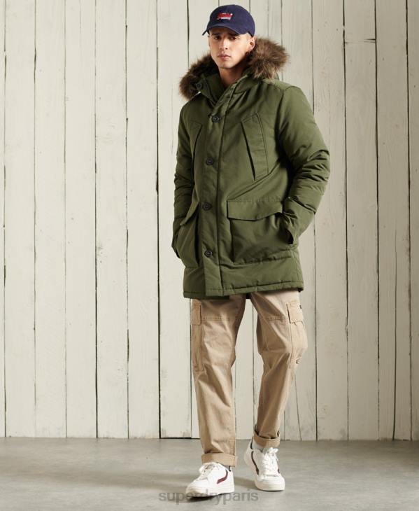 Superdry Hommes parka everest D64Z1081 vêtements kaki