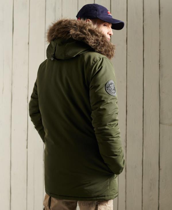 Superdry Hommes parka everest D64Z1081 vêtements kaki