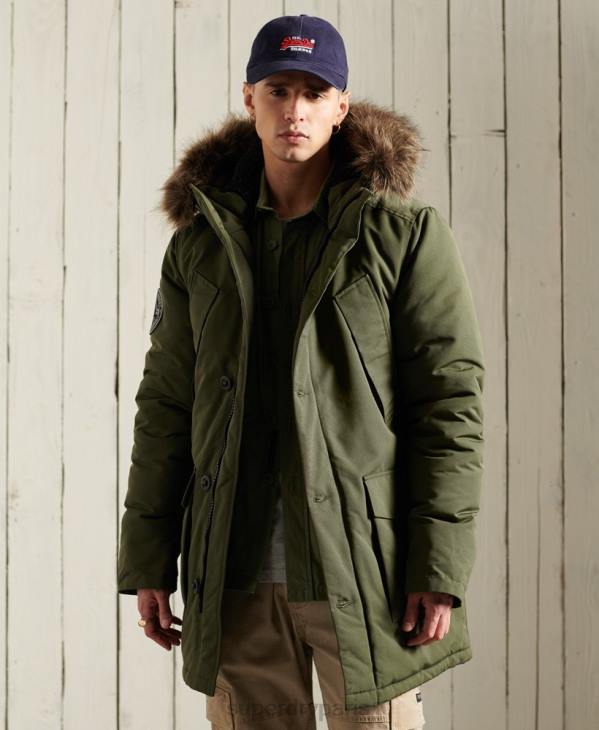 Superdry Hommes parka everest D64Z1081 vêtements kaki