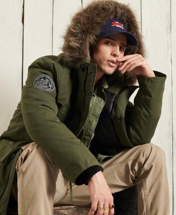 Superdry Hommes parka everest D64Z1081 vêtements kaki