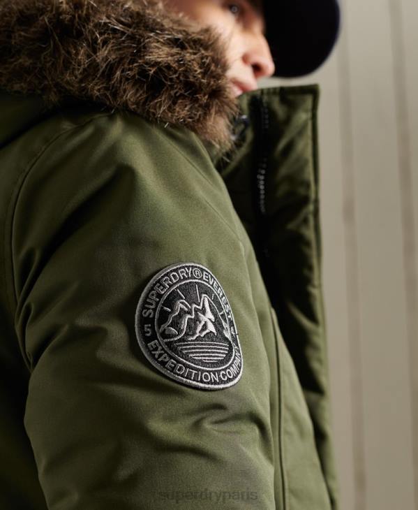 Superdry Hommes parka everest D64Z1081 vêtements kaki