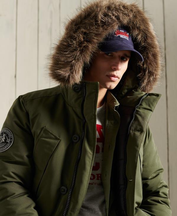 Superdry Hommes parka everest D64Z1081 vêtements kaki