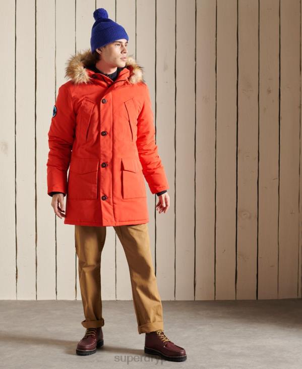 Superdry Hommes parka everest D64Z1098 vêtements orange