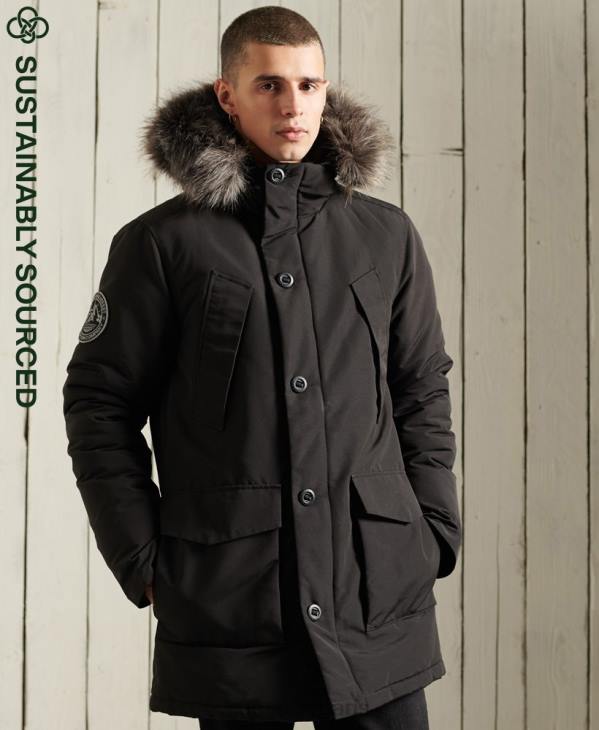 Superdry Hommes parka everest D64Z1157 vêtements noir