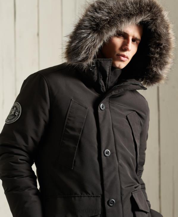 Superdry Hommes parka everest D64Z1157 vêtements noir