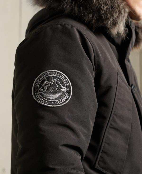 Superdry Hommes parka everest D64Z1157 vêtements noir