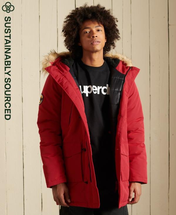 Superdry Hommes parka everest D64Z4571 vêtements rouge