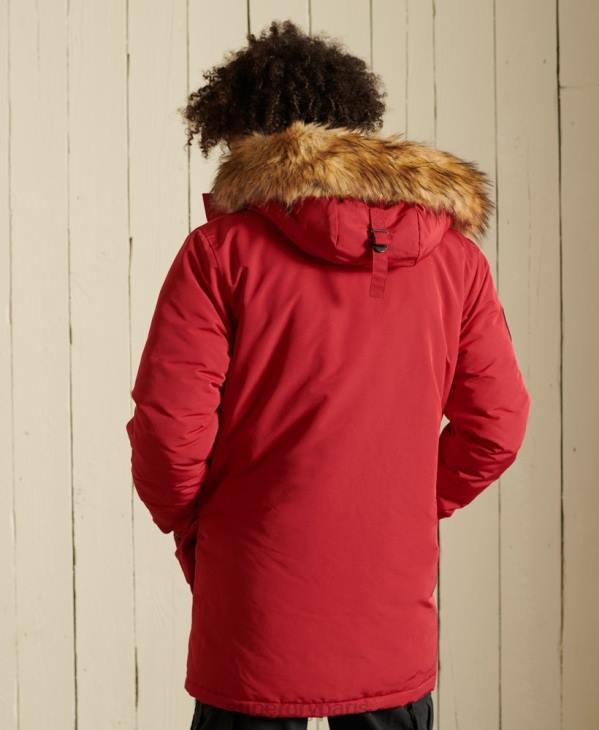 Superdry Hommes parka everest D64Z4571 vêtements rouge