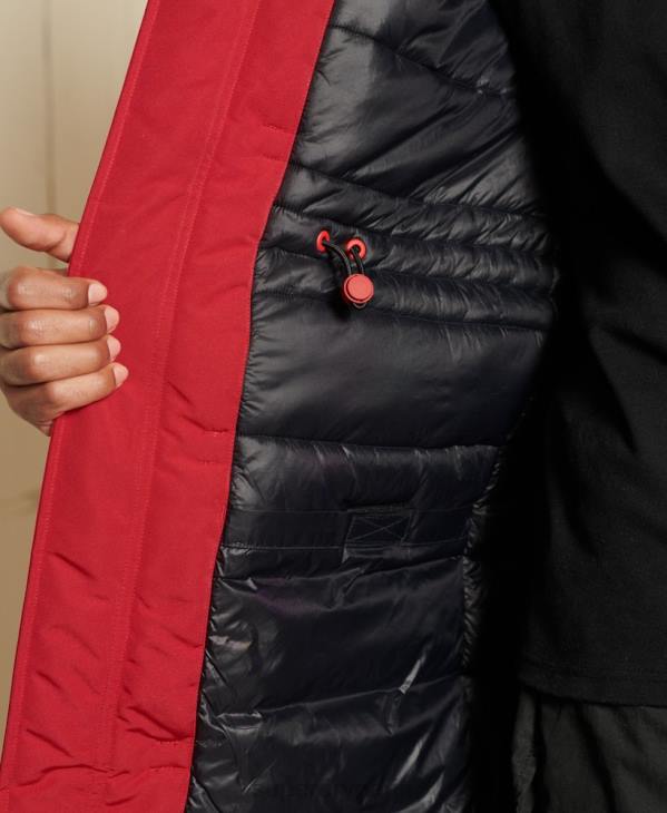 Superdry Hommes parka everest D64Z4571 vêtements rouge
