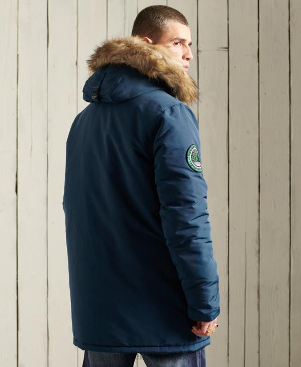 Superdry Hommes parka everest D64Z4664 vêtements bleu clair