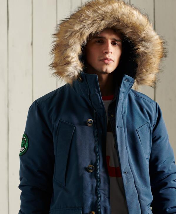 Superdry Hommes parka everest D64Z4664 vêtements bleu clair
