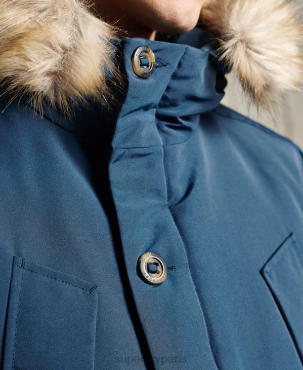 Superdry Hommes parka everest D64Z4664 vêtements bleu clair
