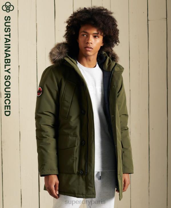 Superdry Hommes parka everest D64Z4739 vêtements vert