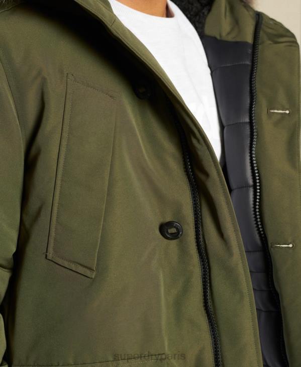Superdry Hommes parka everest D64Z4739 vêtements vert