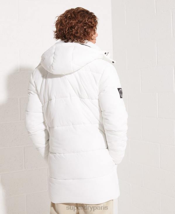 Superdry Hommes parka matelassée Expedition D64Z4483 vêtements blanc
