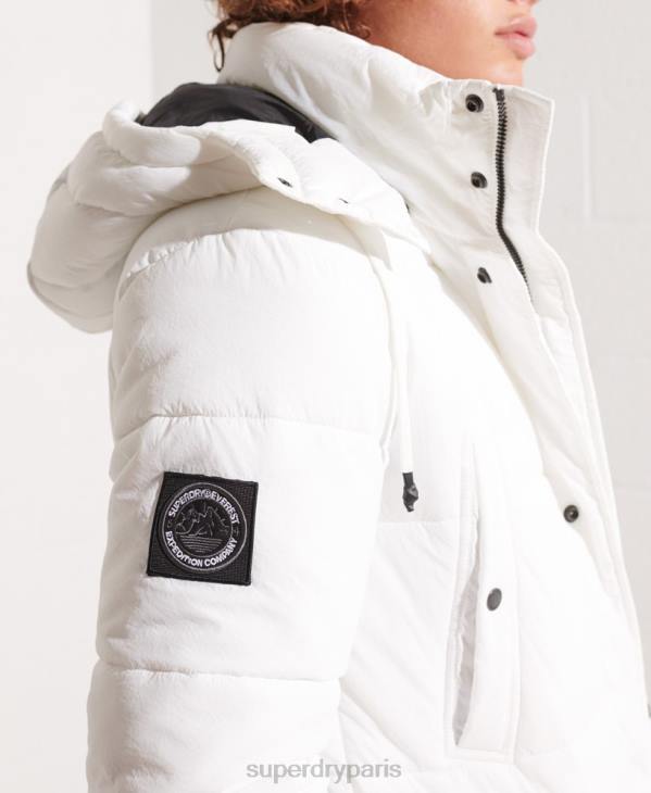 Superdry Hommes parka matelassée Expedition D64Z4483 vêtements blanc