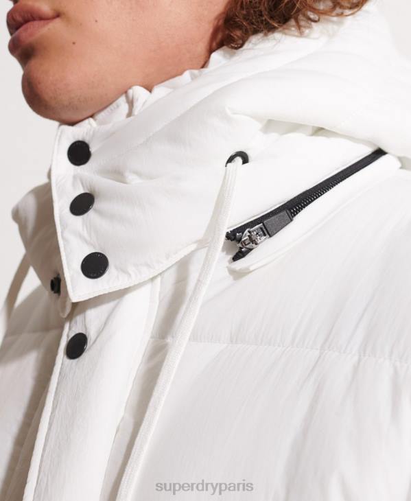 Superdry Hommes parka matelassée Expedition D64Z4483 vêtements blanc
