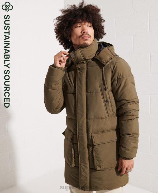 Superdry Hommes parka matelassée Expedition D64Z4502 vêtements kaki