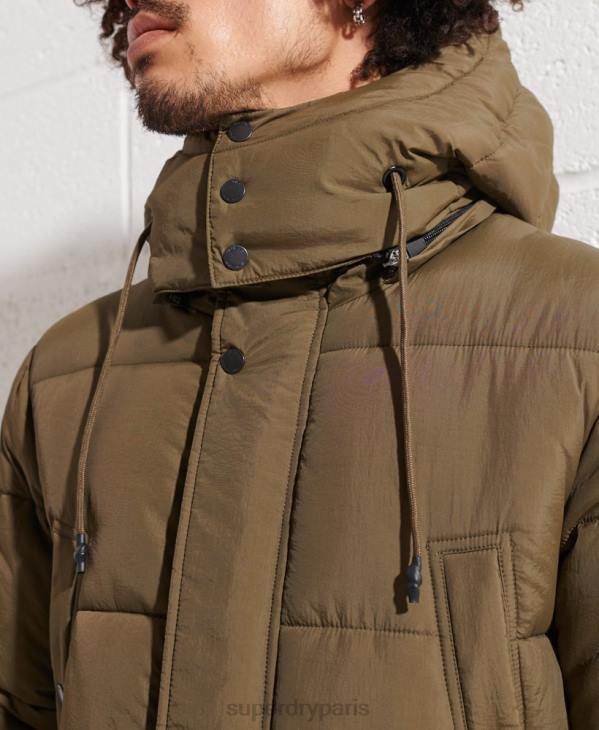 Superdry Hommes parka matelassée Expedition D64Z4502 vêtements kaki
