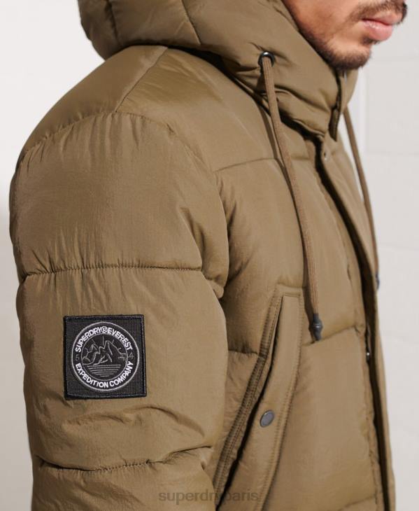 Superdry Hommes parka matelassée Expedition D64Z4502 vêtements kaki