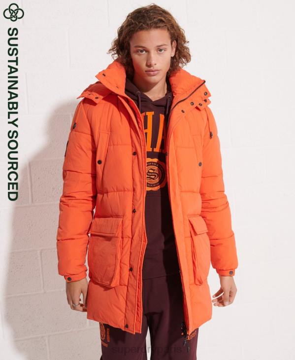 Superdry Hommes parka matelassée Expedition D64Z4511 vêtements orange