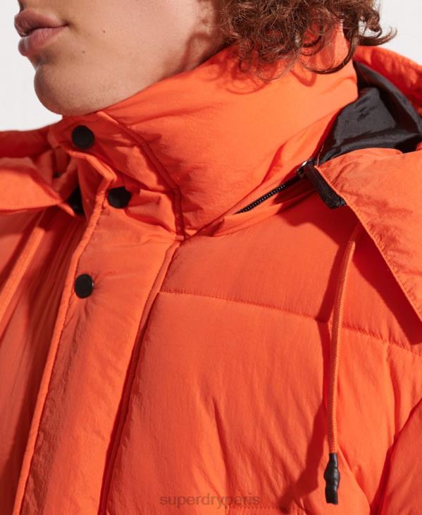 Superdry Hommes parka matelassée Expedition D64Z4511 vêtements orange