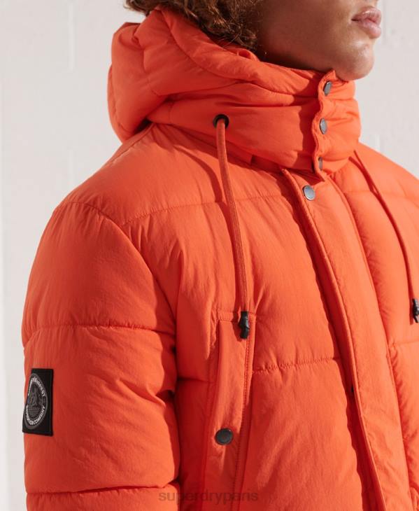 Superdry Hommes parka matelassée Expedition D64Z4511 vêtements orange