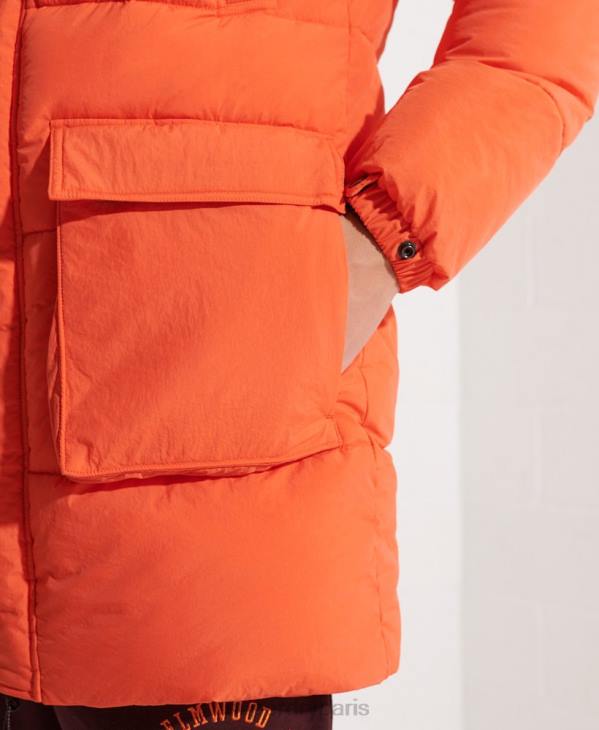 Superdry Hommes parka matelassée Expedition D64Z4511 vêtements orange