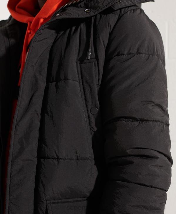 Superdry Hommes parka matelassée Expedition D64Z4512 vêtements noir