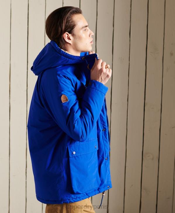 Superdry Hommes parka matelassée de montagne D64Z4684 vêtements bleu
