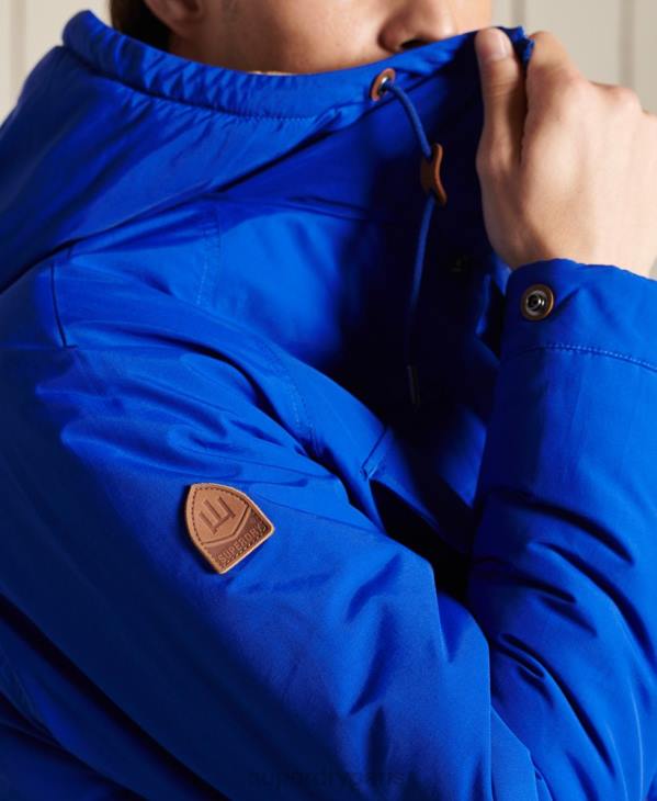 Superdry Hommes parka matelassée de montagne D64Z4684 vêtements bleu