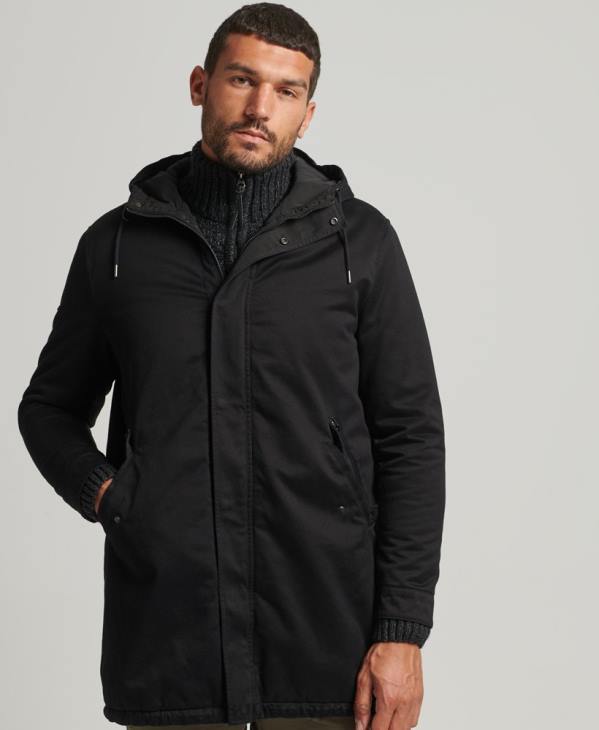Superdry Hommes parka à queue de poisson D64Z4472 vêtements noir