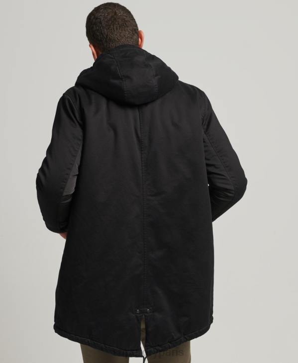 Superdry Hommes parka à queue de poisson D64Z4472 vêtements noir