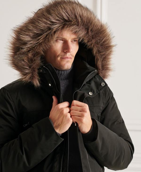 Superdry Hommes parka studios everest D64Z4742 vêtements noir
