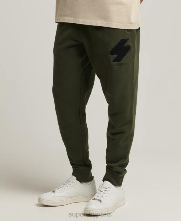 Superdry Hommes code pantalon de jogging classique en chenille D64Z6427 vêtements vert