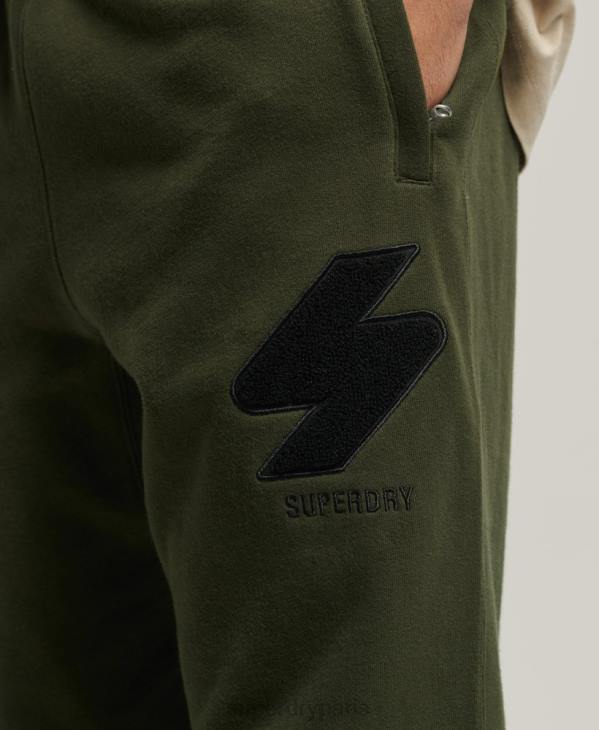 Superdry Hommes code pantalon de jogging classique en chenille D64Z6427 vêtements vert
