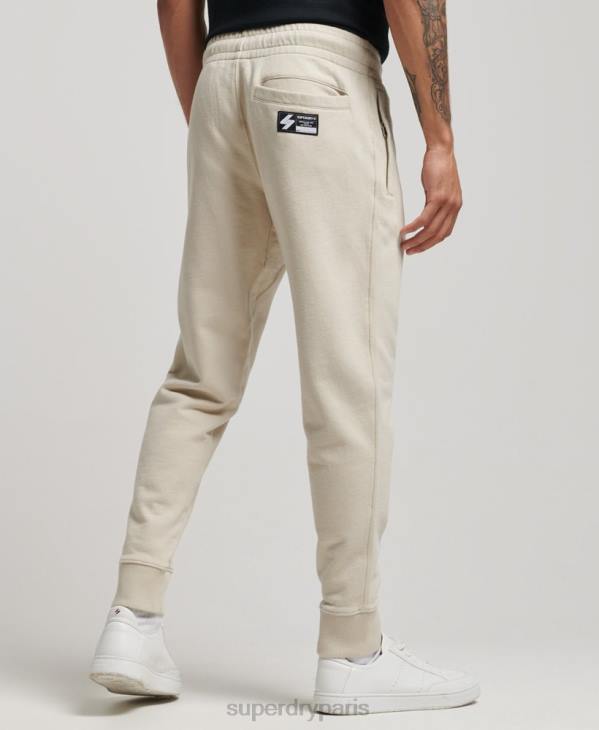 Superdry Hommes code pantalon de jogging à micro logo D64Z6366 vêtements beige