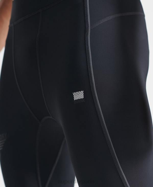 Superdry Hommes courir pantalon serré D64Z1438 vêtements noir